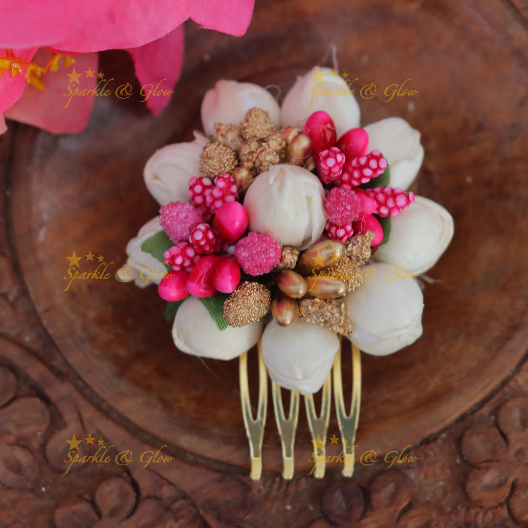 Elegant Jasmine Hairpin for Festive Celebrations