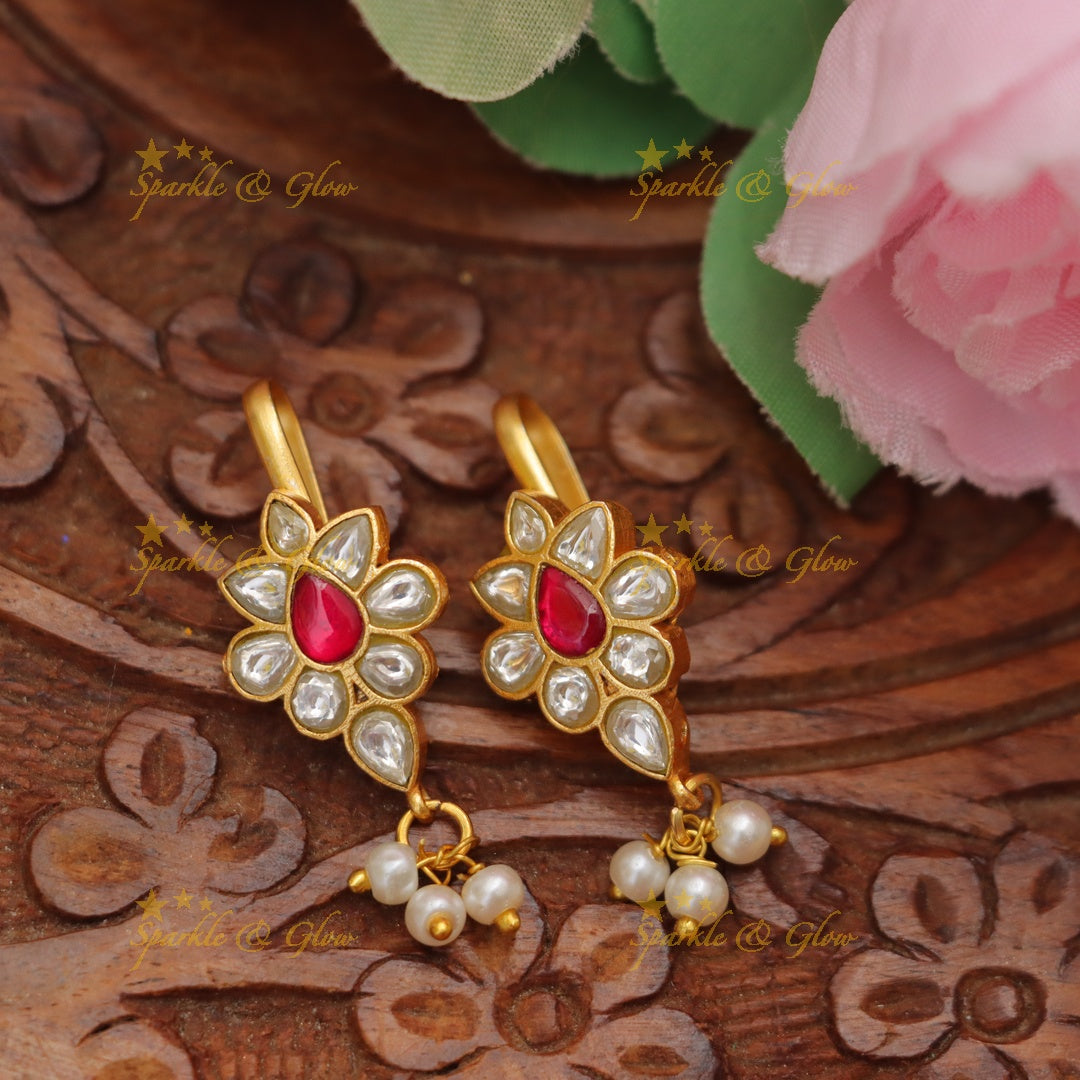 Jadau Kundan Bugadi Earrings - Exquisite Elegance