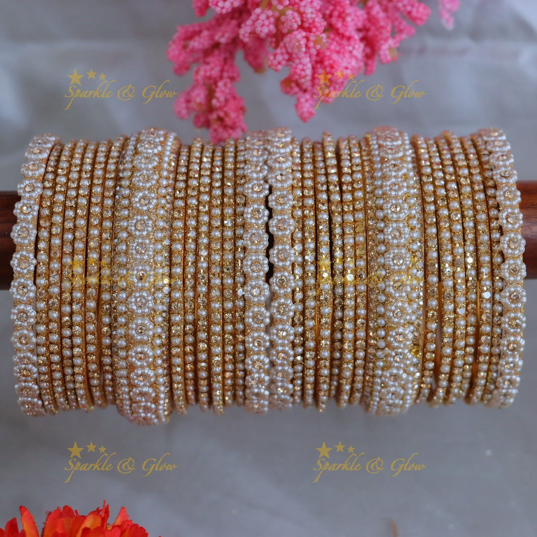 Elegant Gold Bangles Set for Weddings & Festive Occasions- Two hand