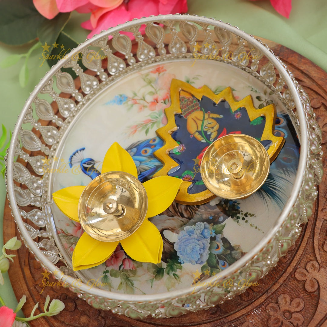 Diwali Diyas & Basket Combo for Elegant Festive Decor