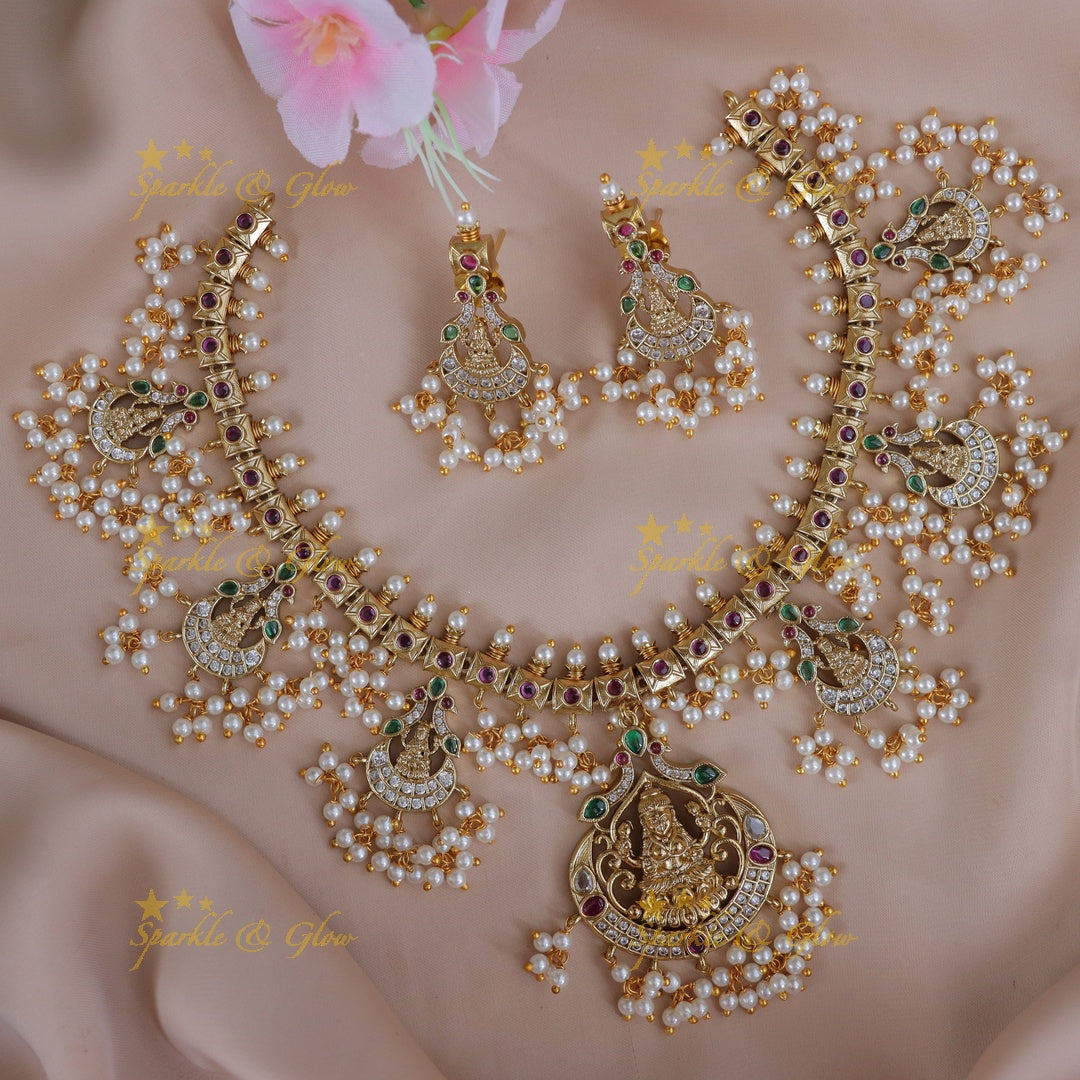 Exquisite Lakshmi Guttapusalu Necklace Set - Shop Now