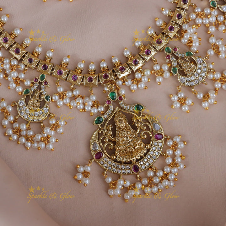 Exquisite Lakshmi Guttapusalu Necklace Set - Shop Now