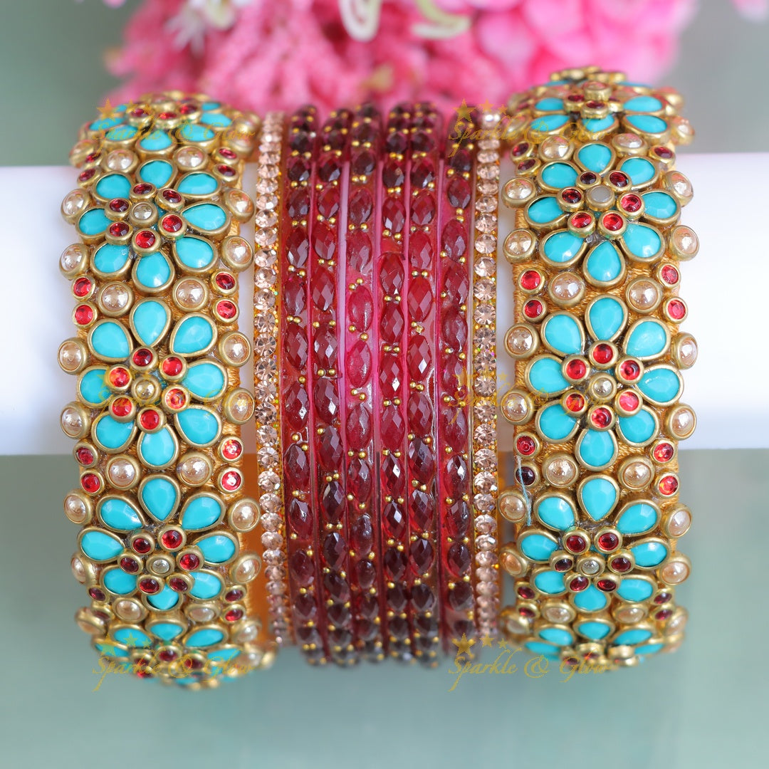 Exquisite Kundan Silk Thread Bangles for Festive Occasions
