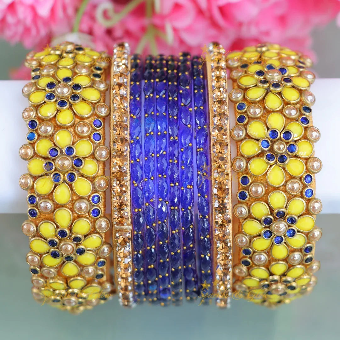 Elegant Kundan and Silk Thread Bangles – Sparkle and Glow