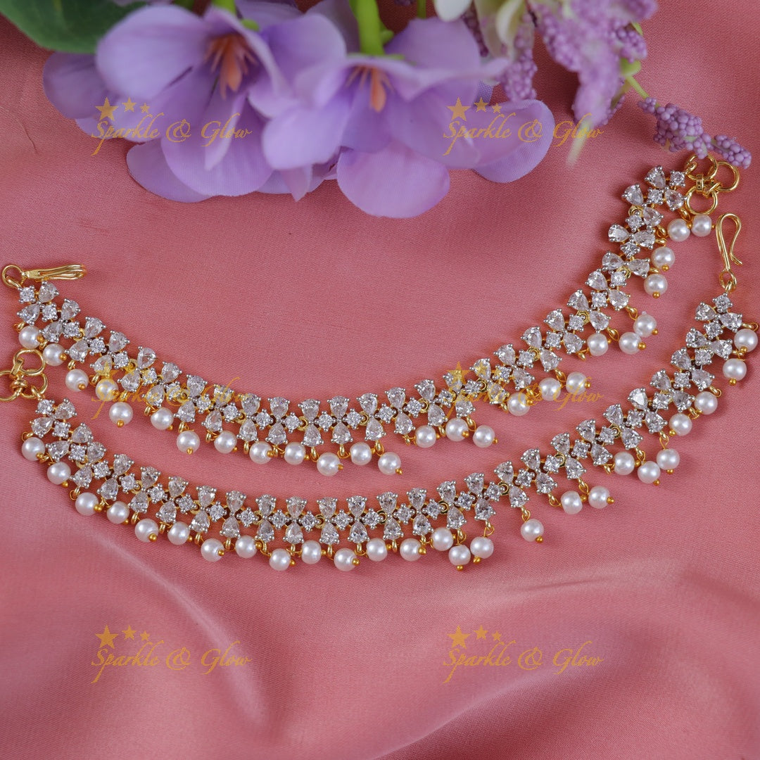 Exquisite Stone Pearl Earrings - Perfect for Festivities