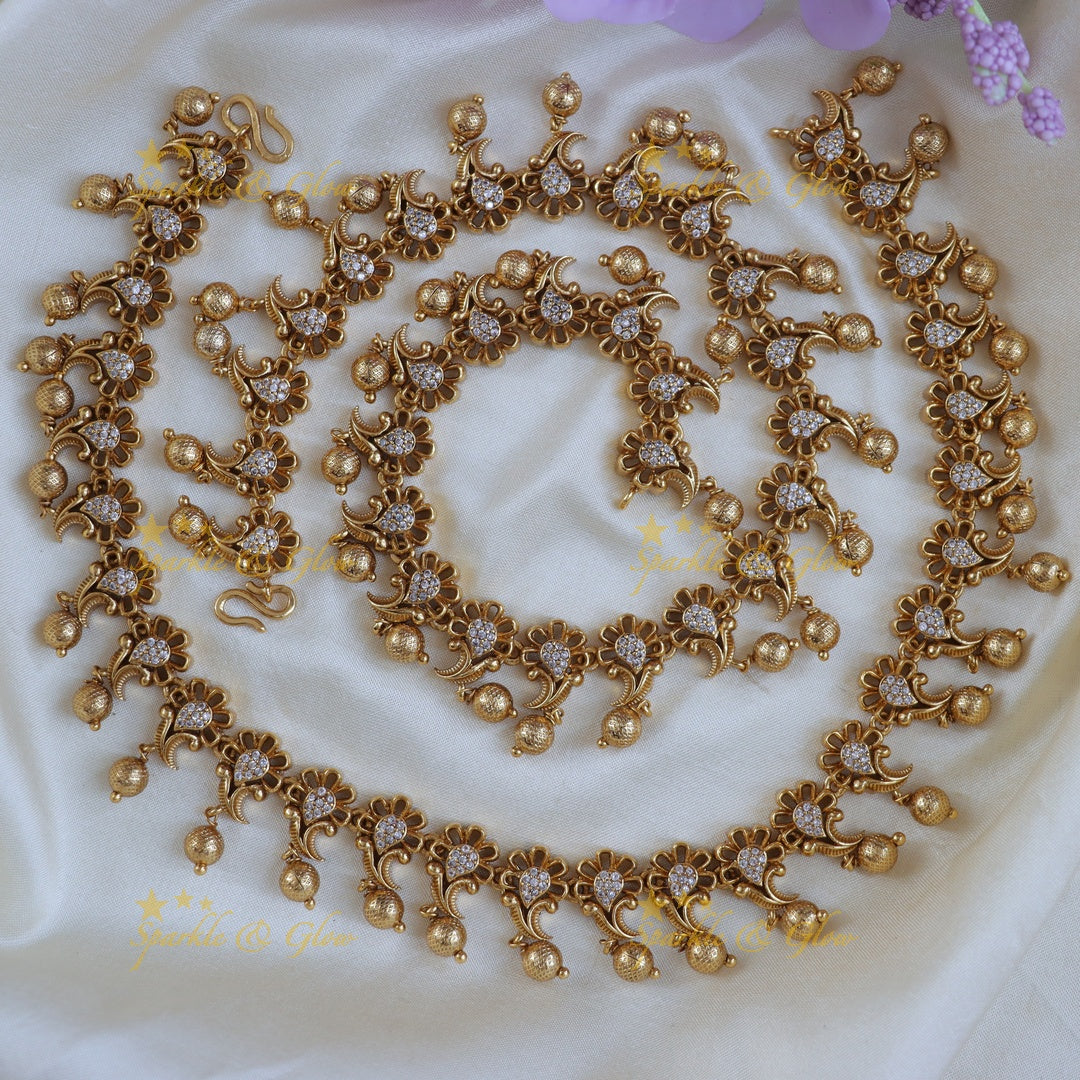 Elegant Gold Beads Anklet Perfect for Any Festive Occasion