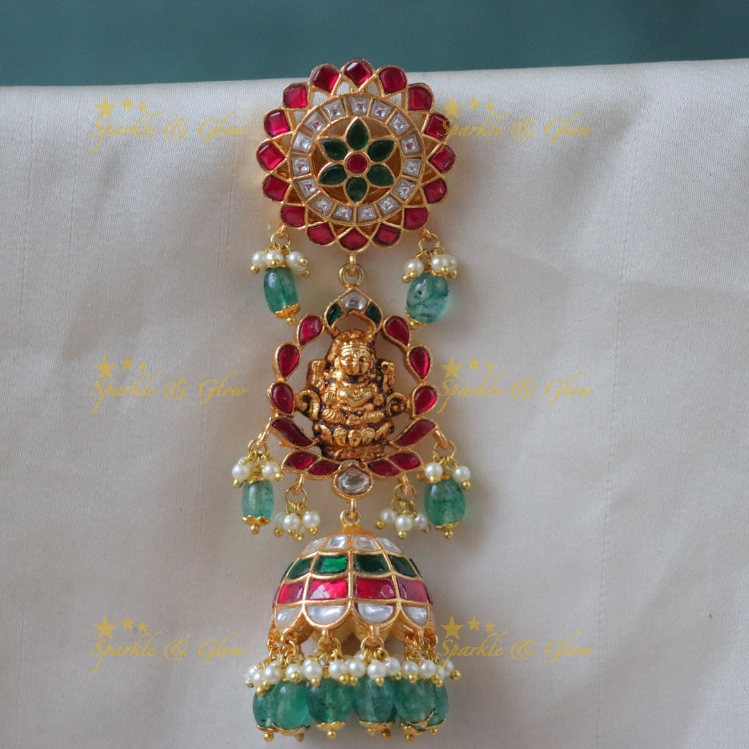 Exquisite Lakshmi Jadau Hairpiece for Festive Elegance