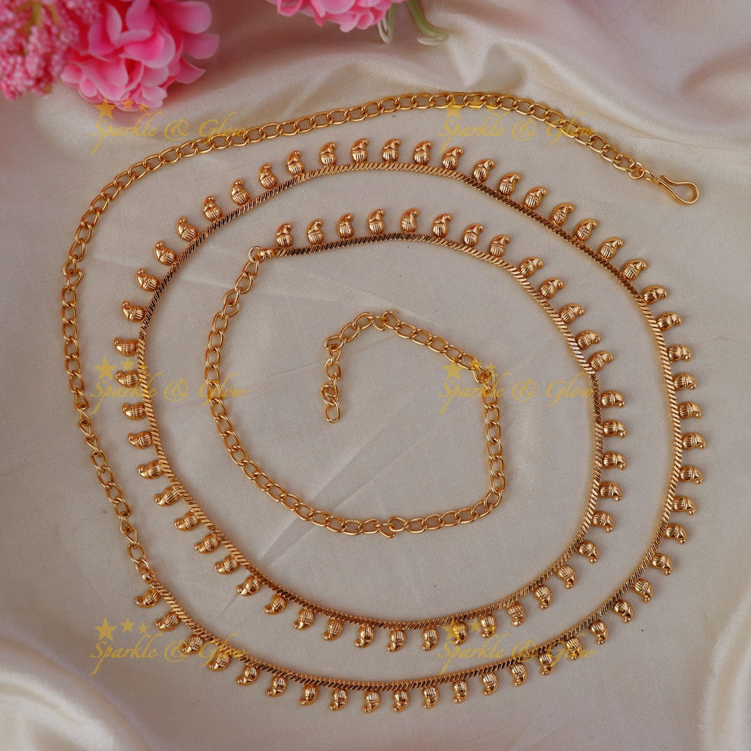 Elegant Gold Hip Chain for Brides - Mango Design