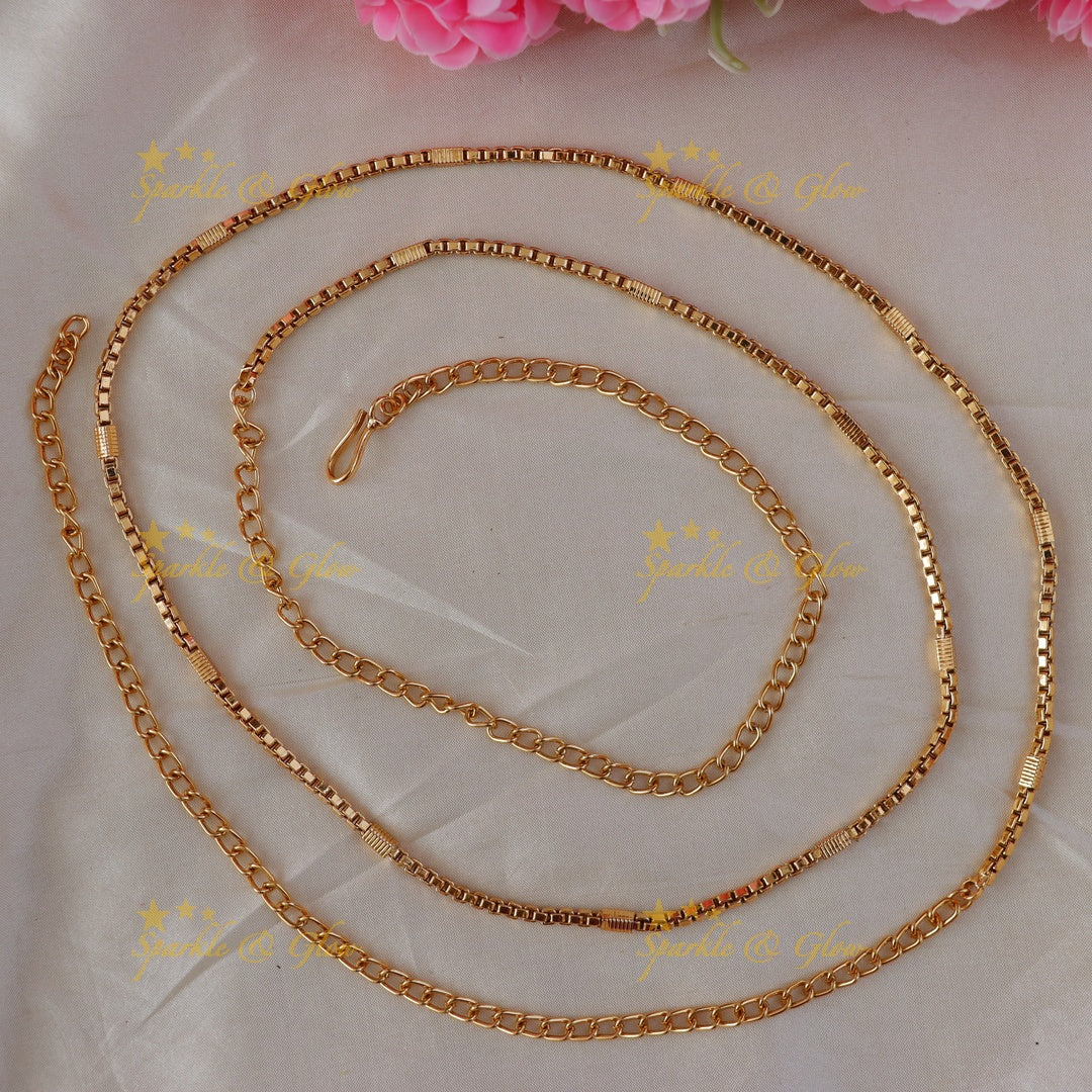 Elegant Gold-Like Hip Chain for Festive Elegance