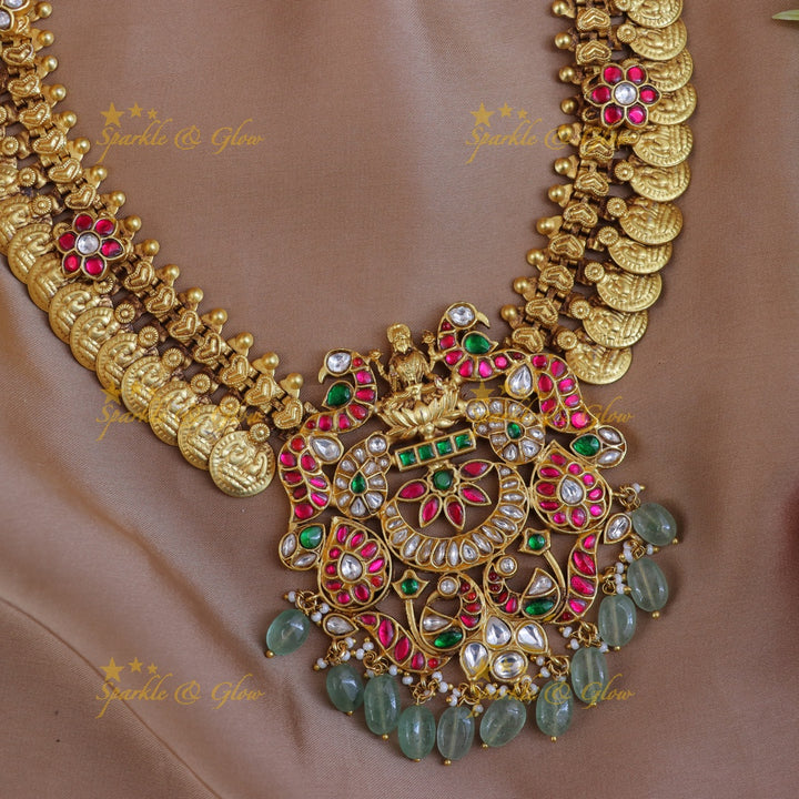 Exquisite Lakshmi Jadau Long Coin Necklace – New Arrival