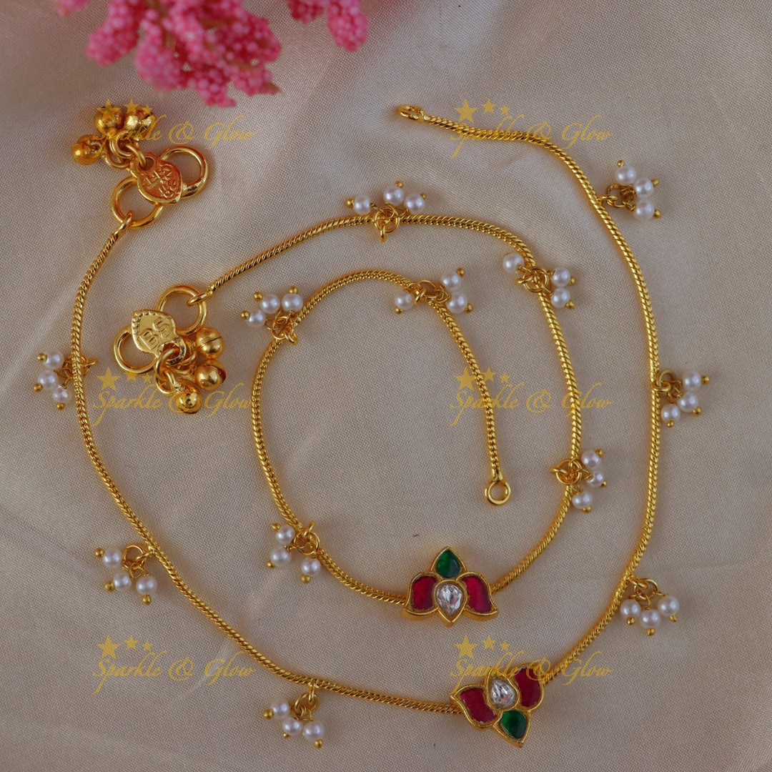 Elegant Pearl Anklet for Festive Occasions