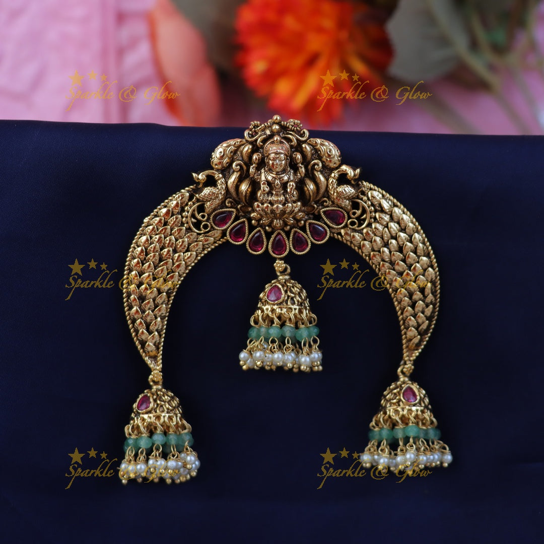 Exquisite Lakshmi Jadabilla Hairpiece for Special Occasions