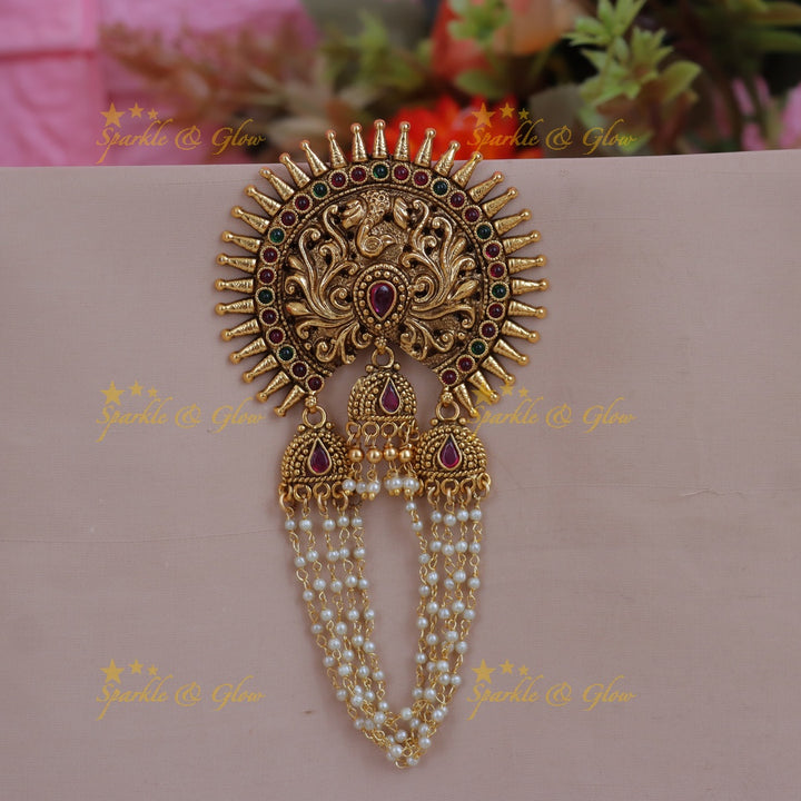 Exquisite Peacock Jadabilla Bridal Hair Piece