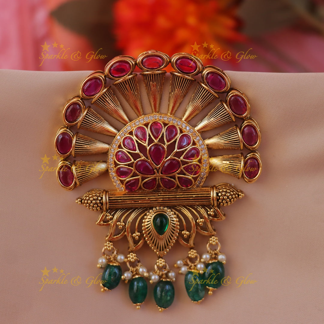 Elegant Gold Floral Jadabilla Hair Ornament for Brides