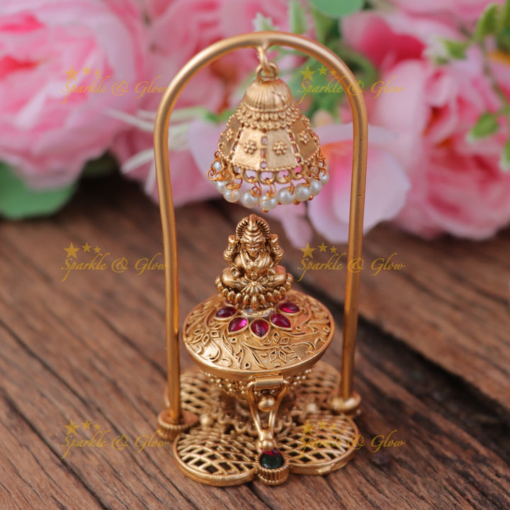 Elegant Lakshmi Jhumka Kumkum Box for Festive Bliss