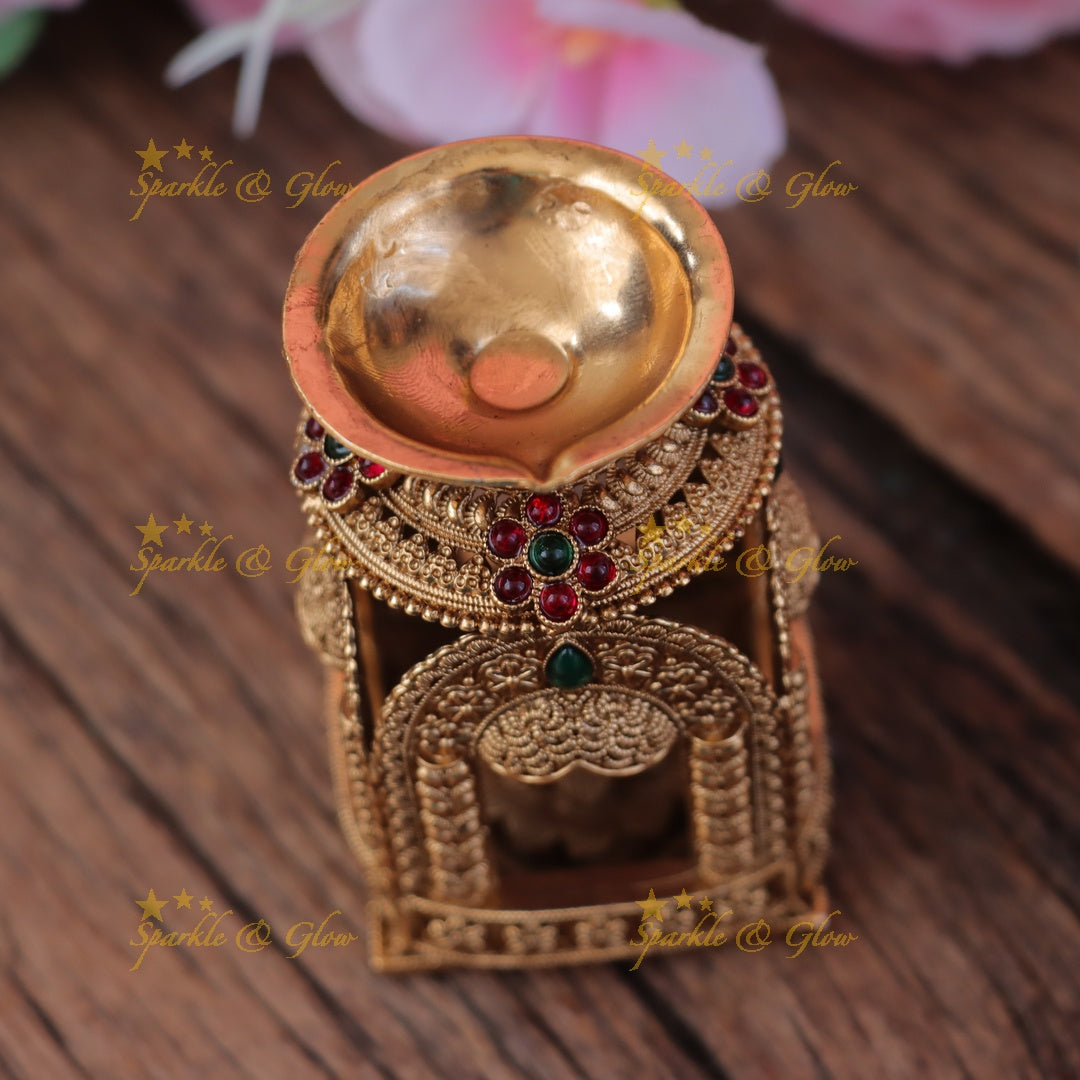 Exquisite Gold Kumkum Box for Weddings & Ceremonies