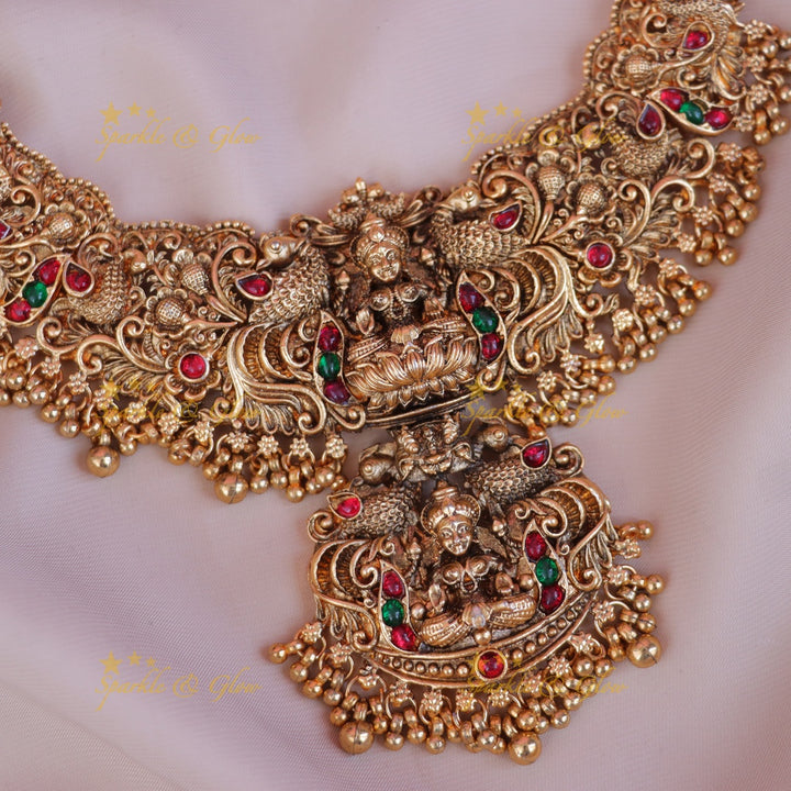 Exquisite Lakshmi Temple Necklace - Timeless Elegance