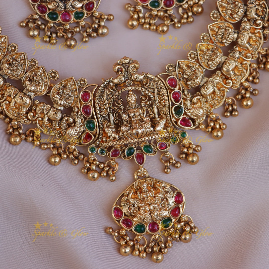 Exquisite Lakshmi Temple Necklace - A Rich Tradition