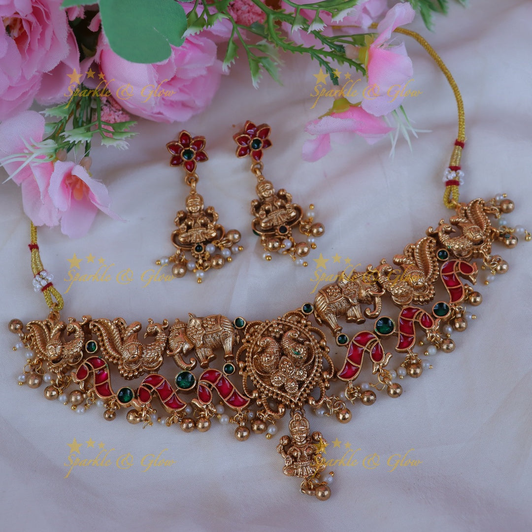 Exquisite Peacock & Elephant Wedding Necklace