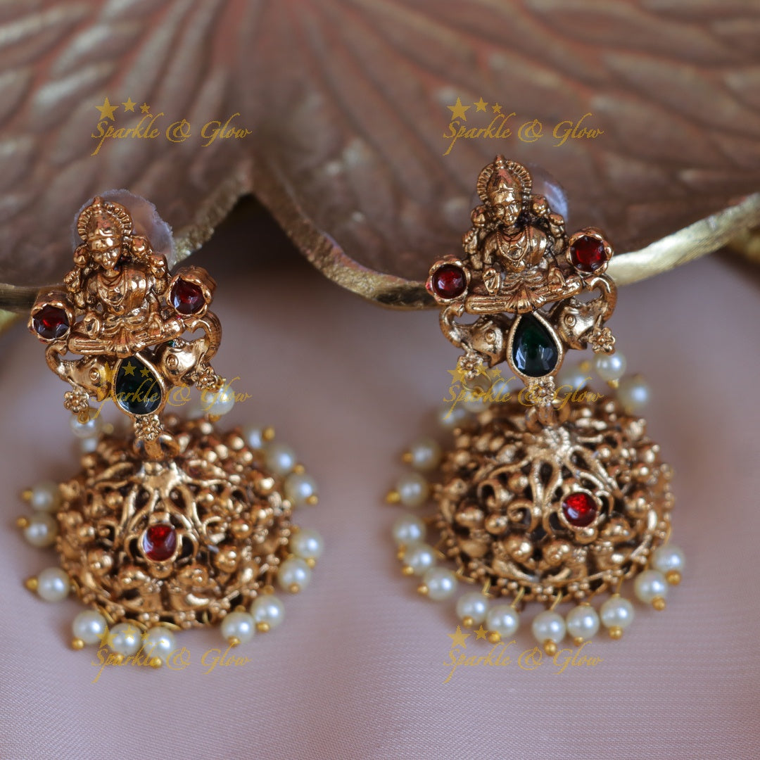 Exquisite Lakshmi Peacock Necklace - Premium Temple Jewellery