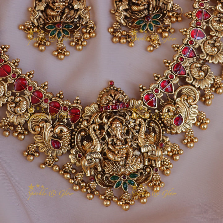 Exquisite Ganesh Necklace Set for Festive Celebrations