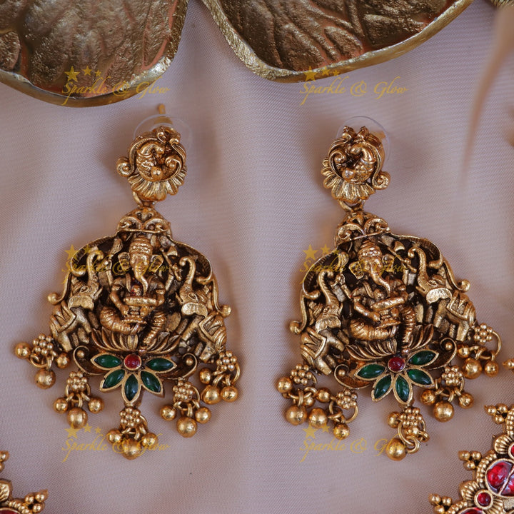 Exquisite Ganesh Necklace Set for Festive Celebrations