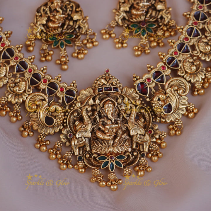 Exquisite Ganesh Necklace Set for Festive Celebrations