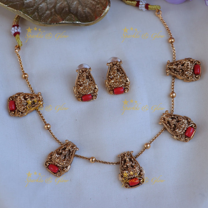 Divine Lakshmi Temple Necklace | Premium Elegance