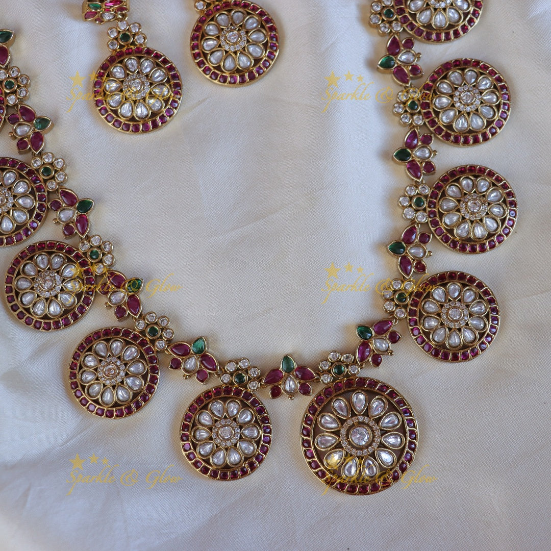 Exquisite Floral Leaf Long Necklace Set for Elegance