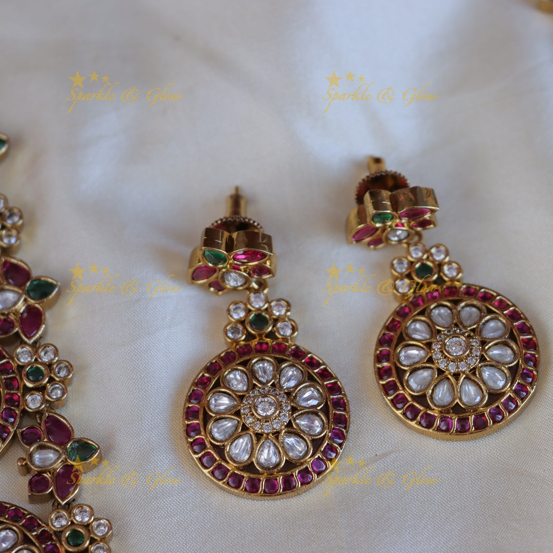 Exquisite Floral Leaf Long Necklace Set for Elegance