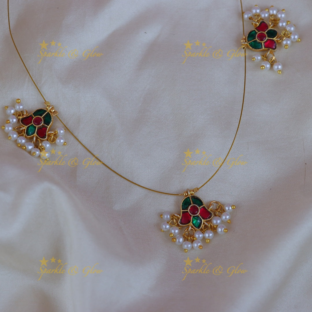 Elegant Floral Pearl Necklace for Weddings