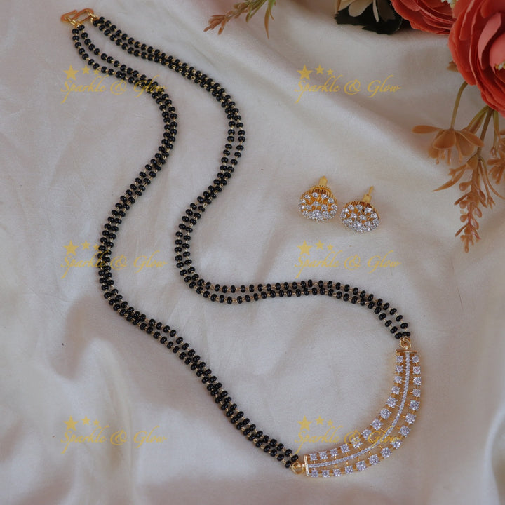 Elegant Black Bead Mangalsutra Necklace - New Arrival