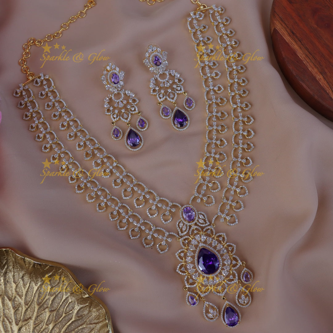 Elegant Gold-Plated Festive Necklace & Earrings Set