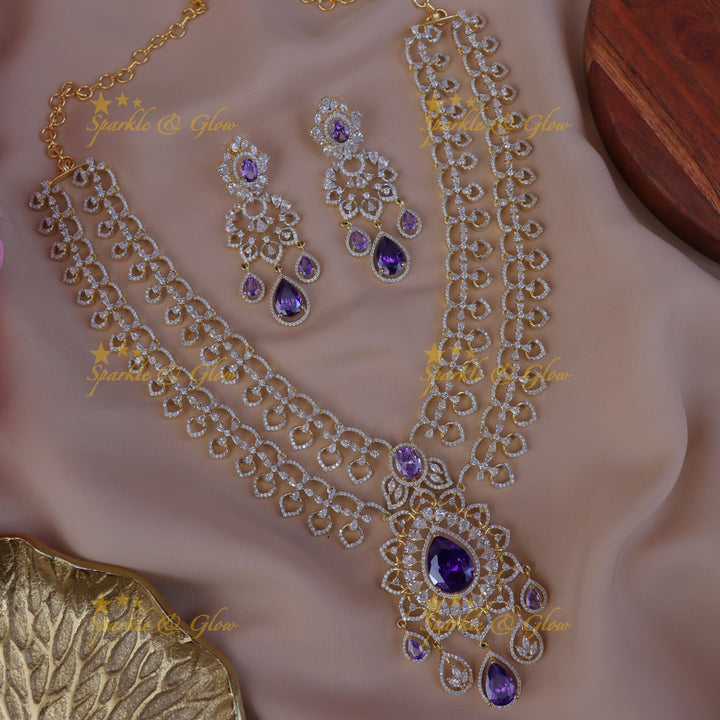 Elegant Gold-Plated Festive Necklace & Earrings Set