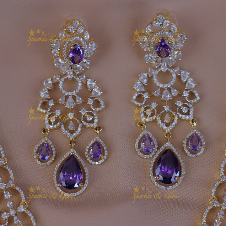 Elegant Gold-Plated Festive Necklace & Earrings Set