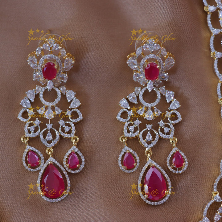 Elegant Gold-Plated Festive Necklace & Earrings Set