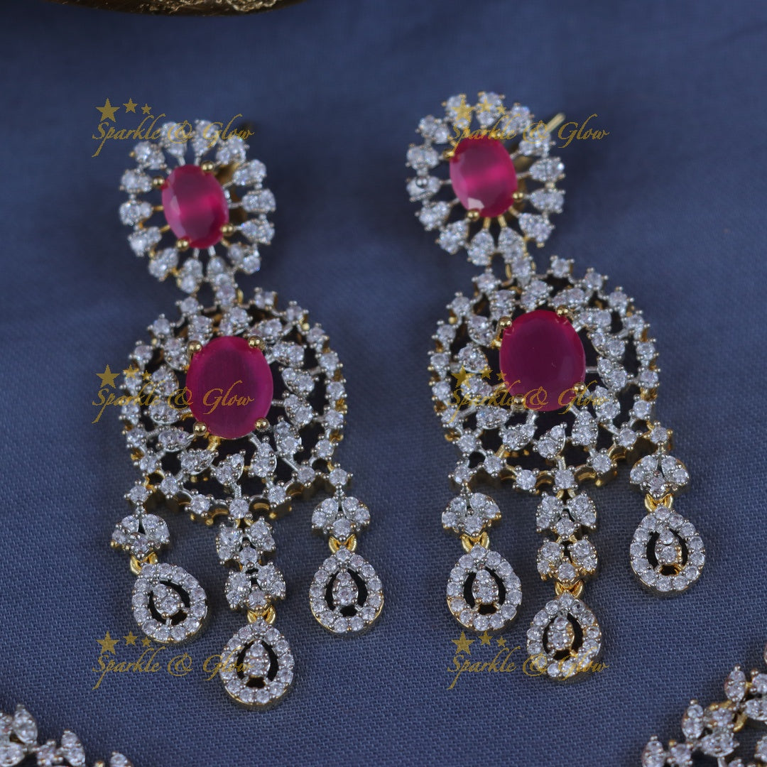 Exquisite Leaf Design Necklace Set for Weddings