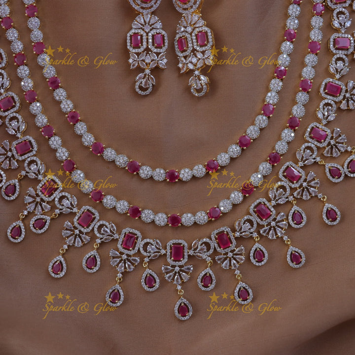 Elegant Layered Floral Necklace for Festive Occasions