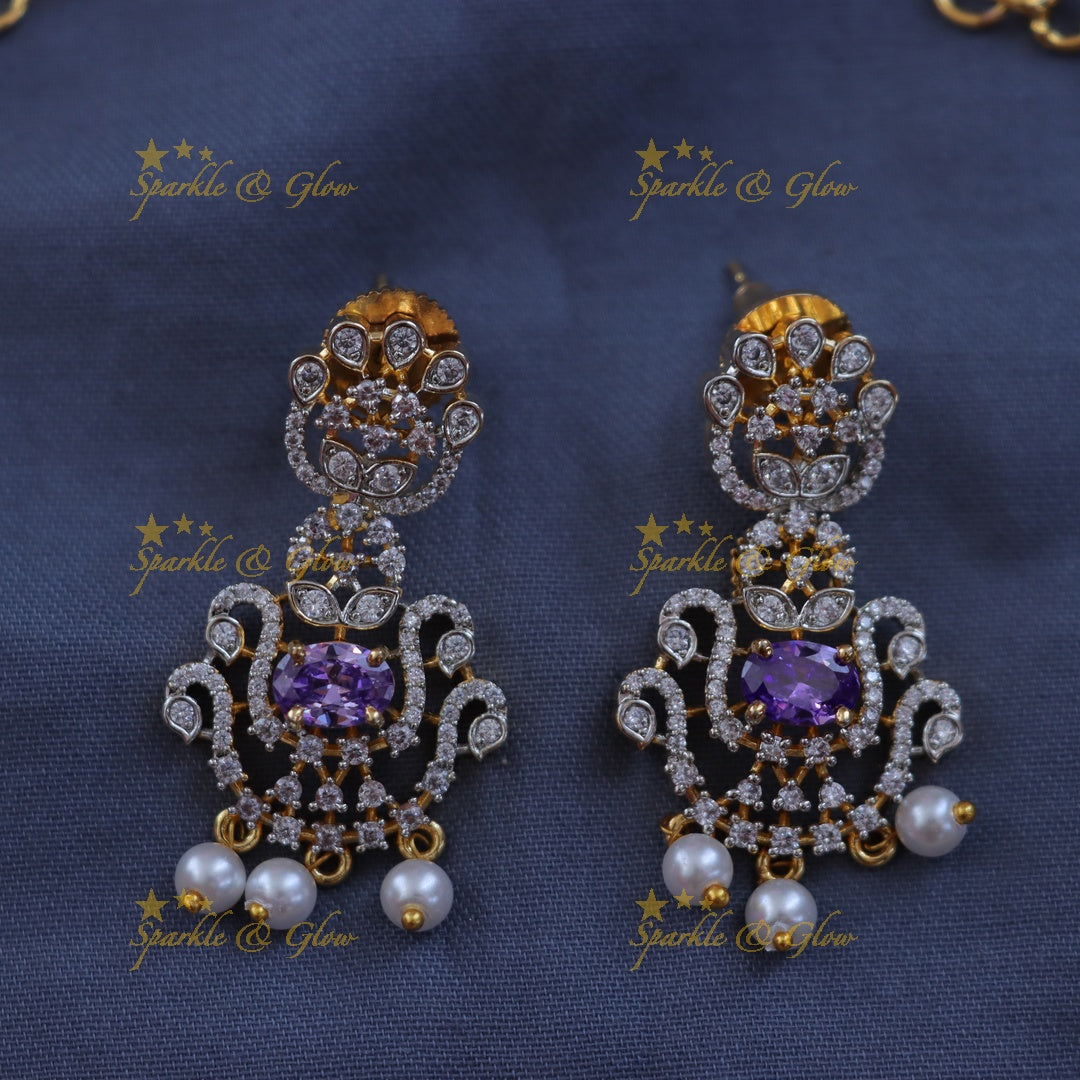 Elegant Gold Plated Bridal Necklace - Sparkle & Glow