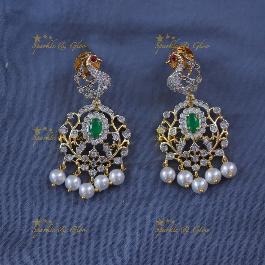 Exquisite Peacock Mango Necklace for Weddings & Festivities