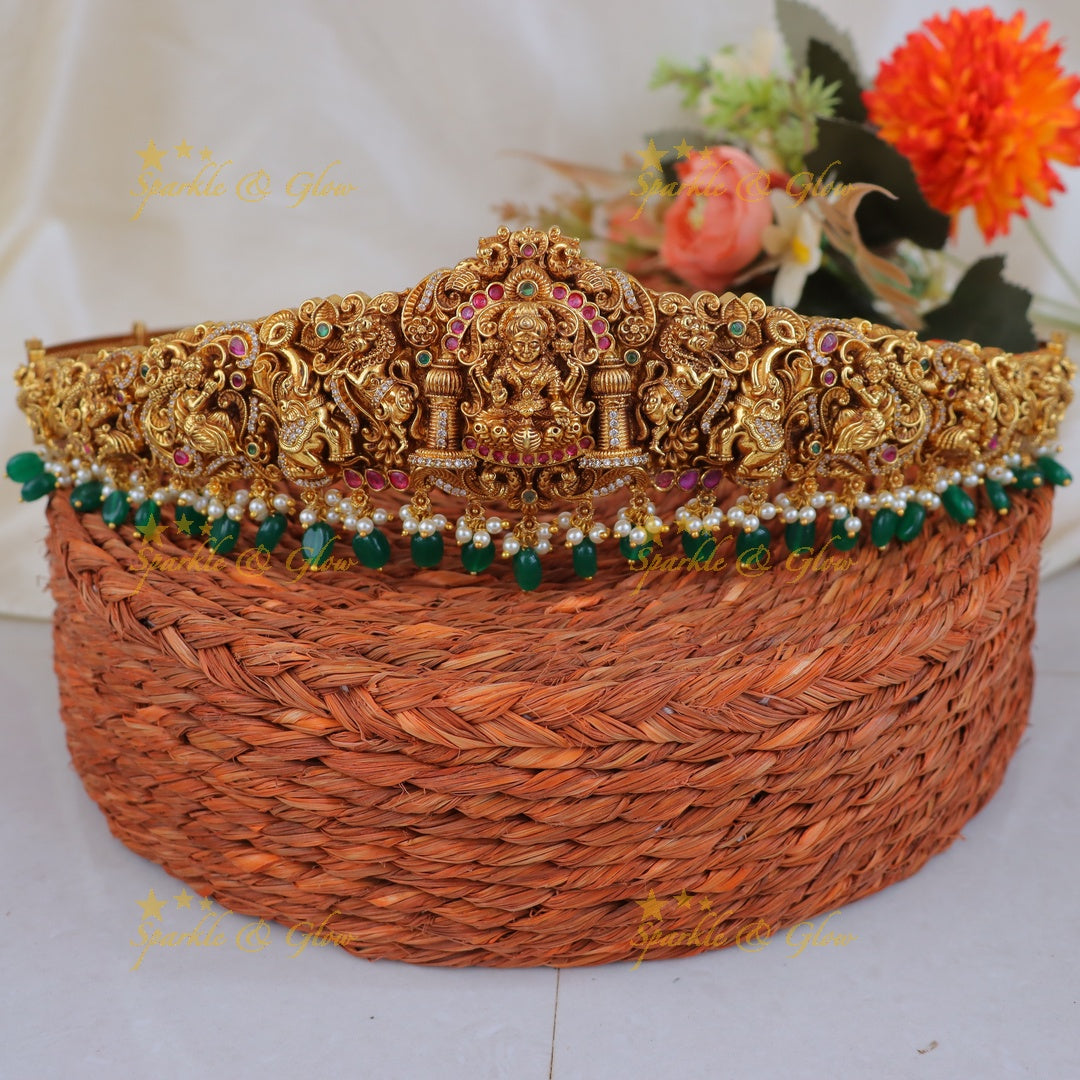 Exquisite Gold Temple Hip Belt – Luxurious Wedding Accessory