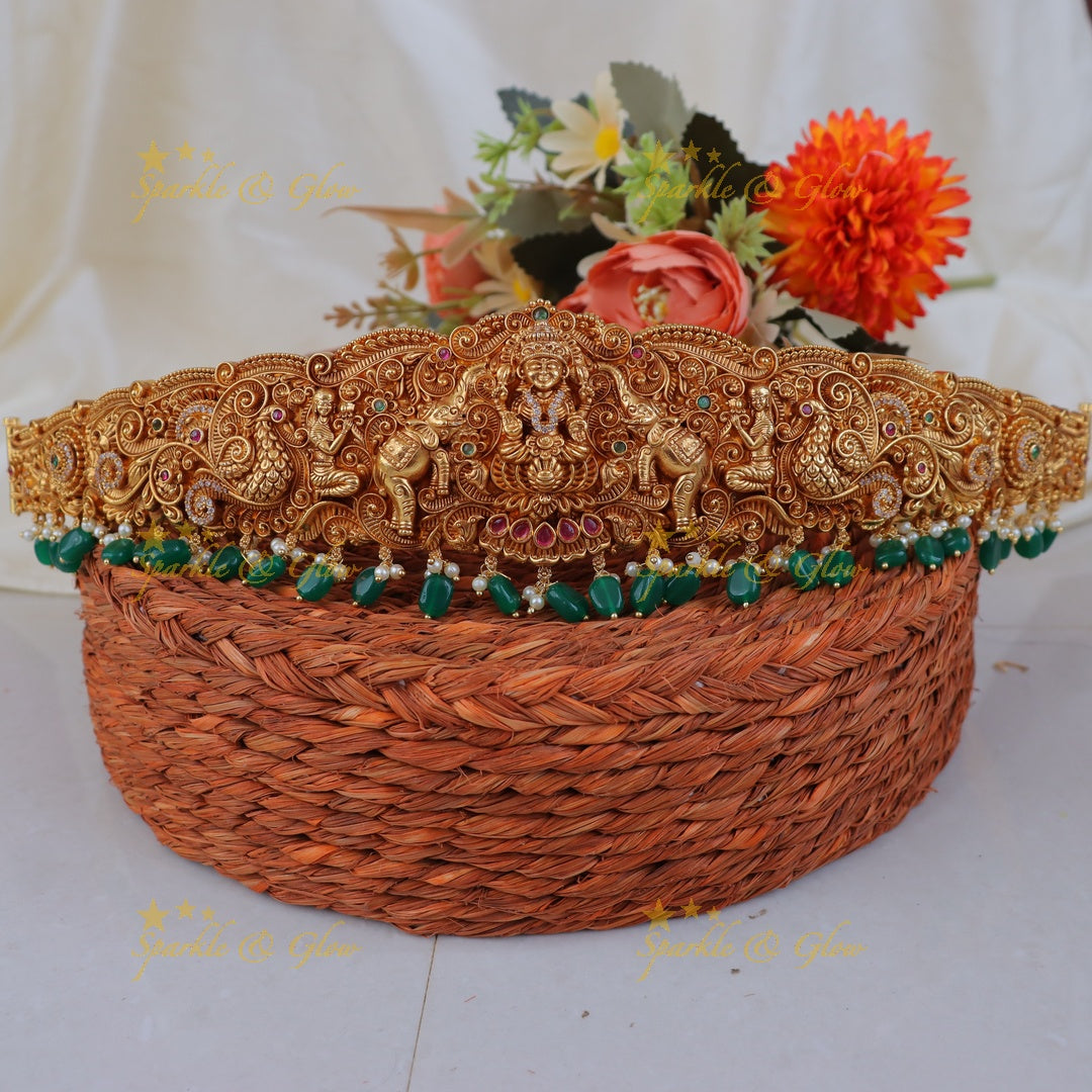 Temple Lakshmi Peacock Hipbelt - Elegance Redefined