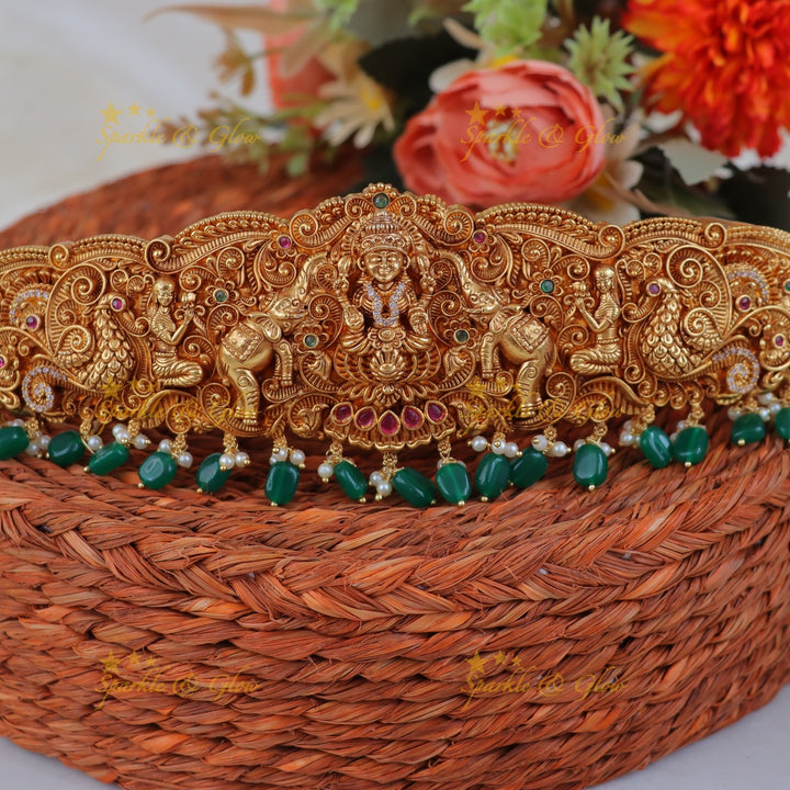 Temple Lakshmi Peacock Hipbelt - Elegance Redefined