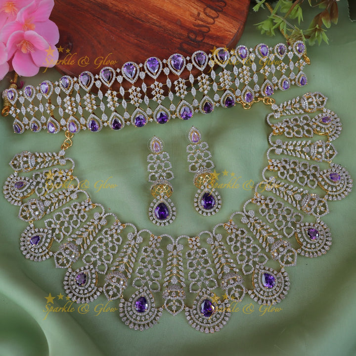 Exquisite Green Bridal Necklace Set for Weddings