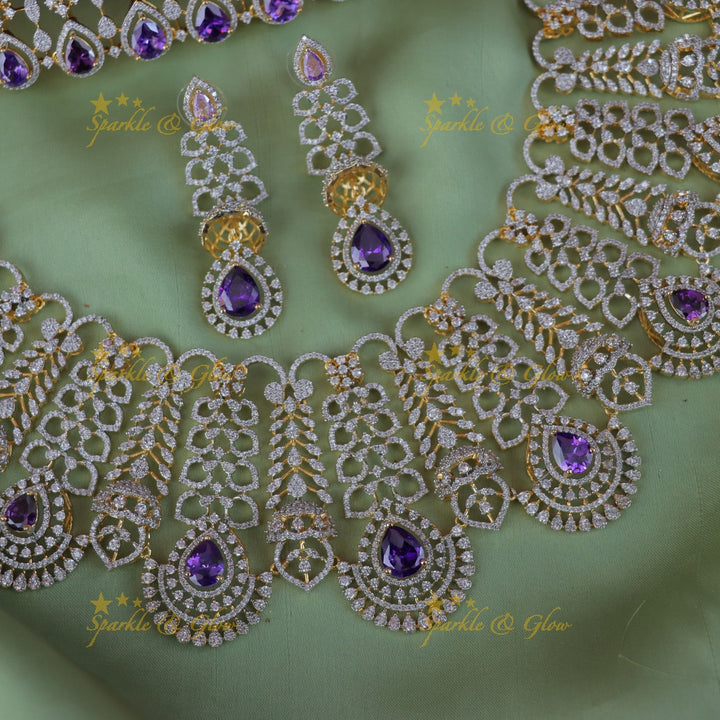 Exquisite Green Bridal Necklace Set for Weddings