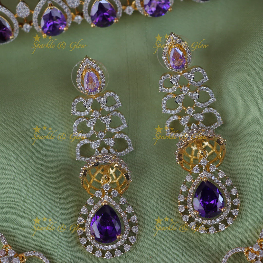 Exquisite Green Bridal Necklace Set for Weddings