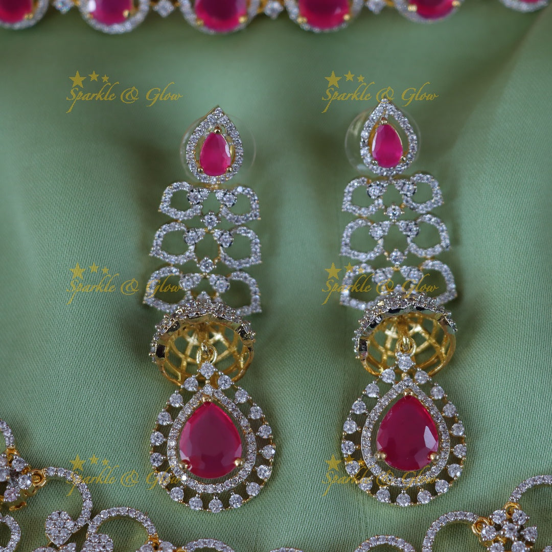 Exquisite Green Bridal Necklace Set for Weddings