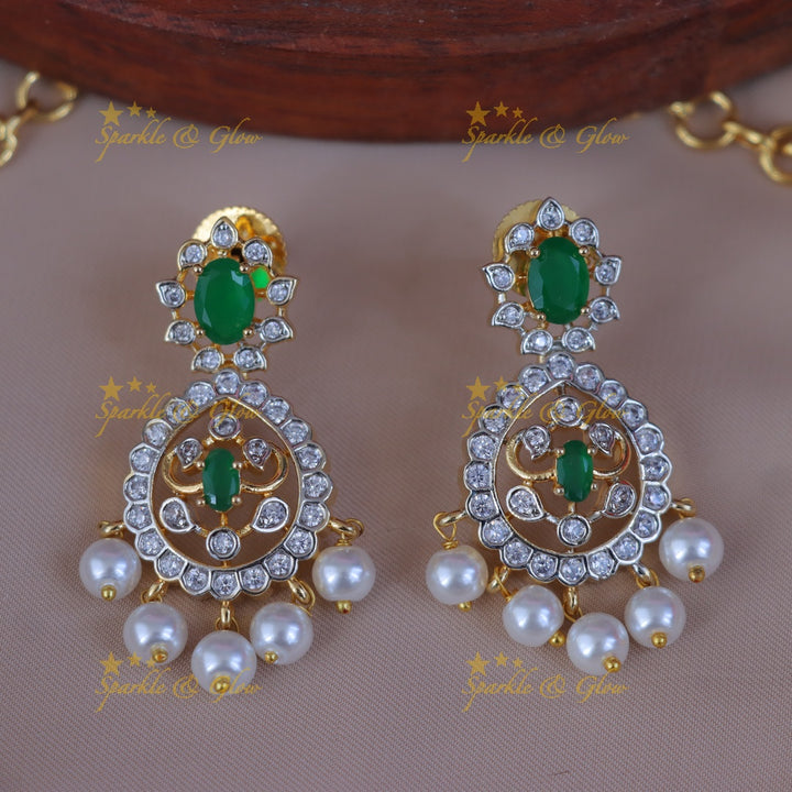 Elegant Bridal Pearl & Ruby Necklace Set Online