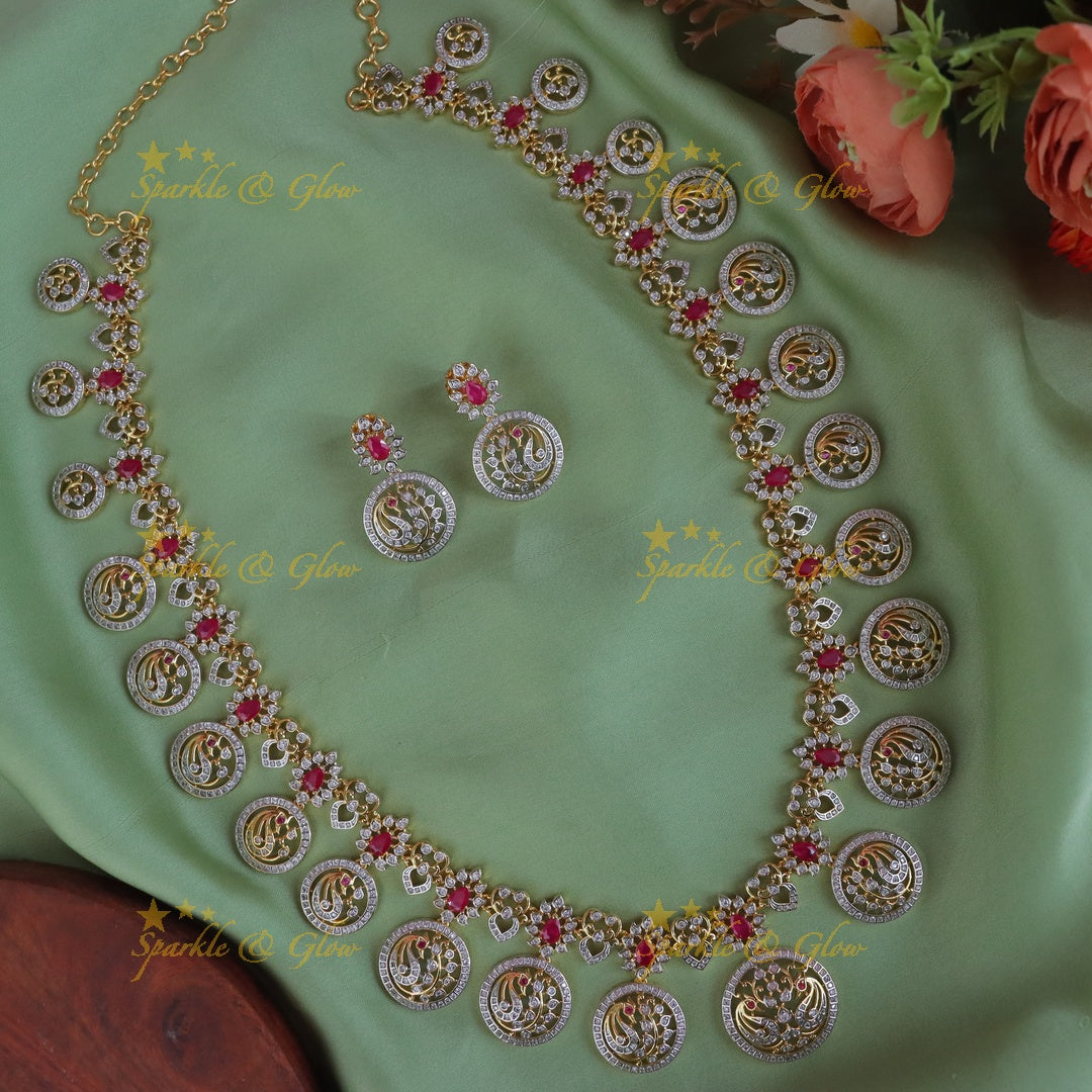 Exquisite Peacock Long Necklace for Special Occasions