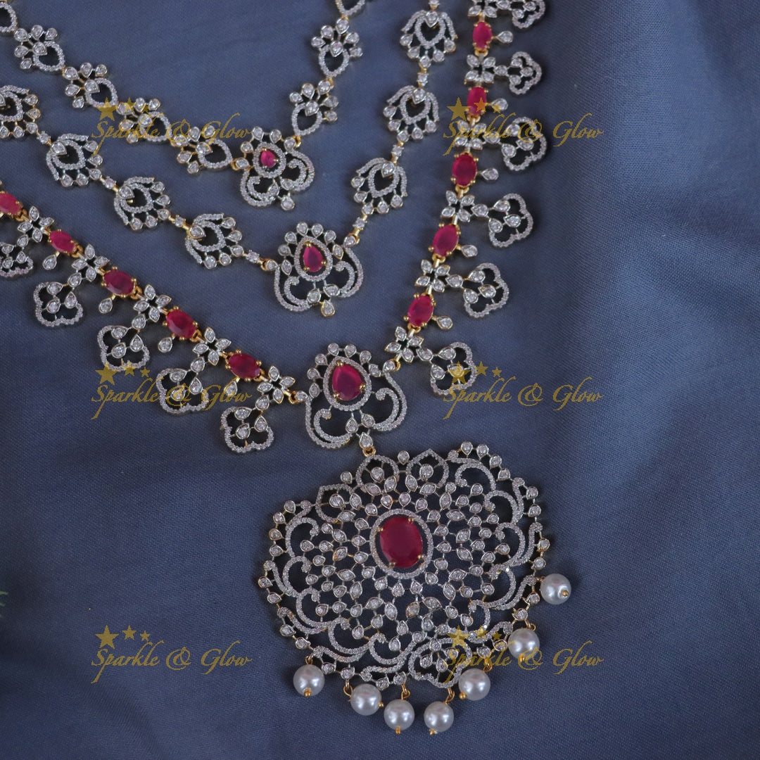 Exquisite Floral Wedding Necklace & Earrings Set